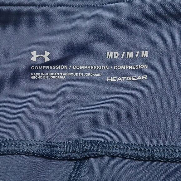 UNDER ARMOUR WOMENS HEATGEAR COMPRESSION MILEAGE GRAPHIC CAPRI BLUE Sz M NWOT - Picture 7 of 10